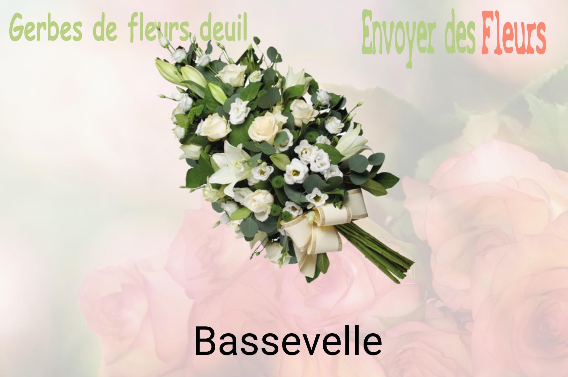 Gerbe de fleurs de deuil livrée à Bassevelle